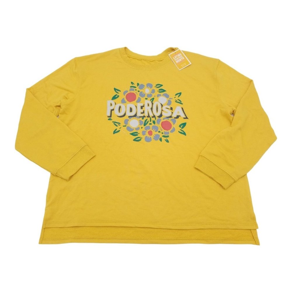 Latino Heritage Women's Large Poderosa Yellow Sweatshirt
